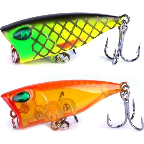 4cm 4g Small Popper Fishing Lures 3d Eyes lifelike Bait Crankbait Wobblers Isca Poper Japan fishing tackle colorful