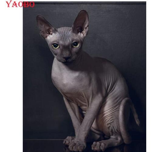 DIY 3D Diamond Embroidery sphynx cats Diamond Mosaic Sets Diamond Painting Animal Pictures Of Rhinestones Home Decoration