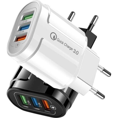 Quick Charge 3.0 QC3.0 Fast Charging Mobile Phone Charger For iPhone X Samsung Xiaomi Huawei Tablet Wall Adapter