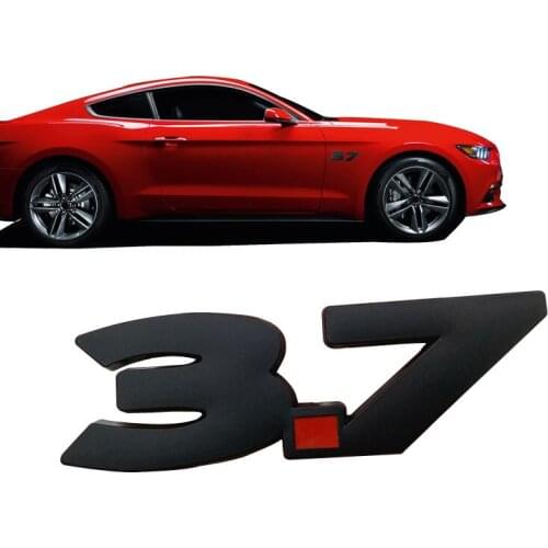 Black 3.7 for 3.7L V6 GT3.7 Fender Trunk Emblem Decal Badge Sticker