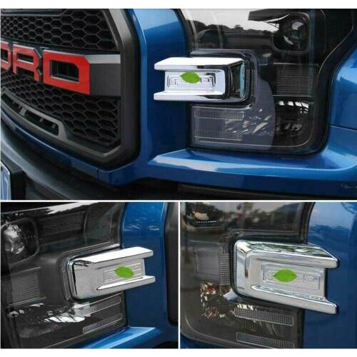 For 2017-2020 Ford F150 Raptor Car Front Face Fog Light Lamp Cover Trim ABS Decor Car Styling Garnish Accessories