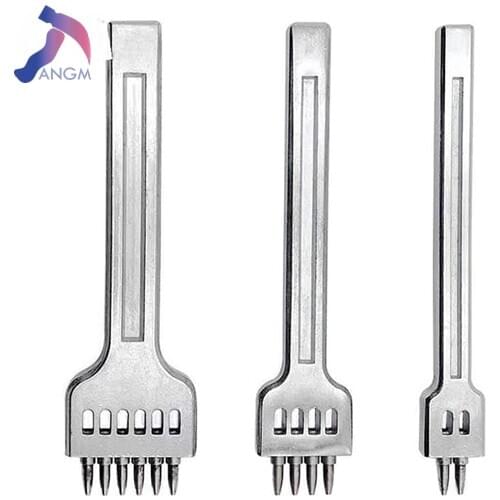 Practical Leather Punch Tool 2/4/6 Prong Wallet Bags Belts Leather Punching Tools Durable Leather DIY Craft Carving Tool
