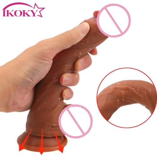 Sex Toys for Women Super Huge Big Penis With Suction Cup Soft Liquid Strapon Female Masturbation Skin feeling Realistic Dildo