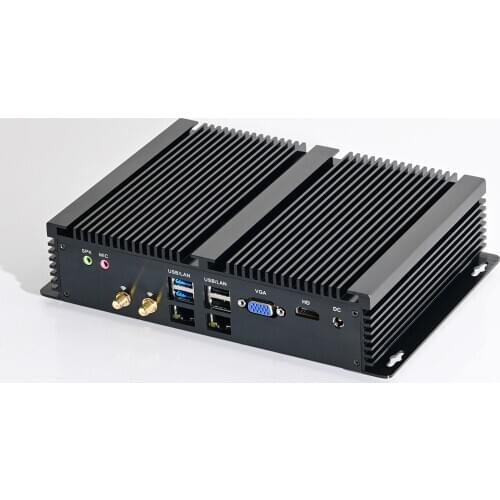 Kingdel Fanless Industrial Mini PC i7 8550U 6500U i5 8250U 2*Lans 6*RS232 Mini Computer Desktop HTPC 8*USB 1VGA Win10 Pro Linux