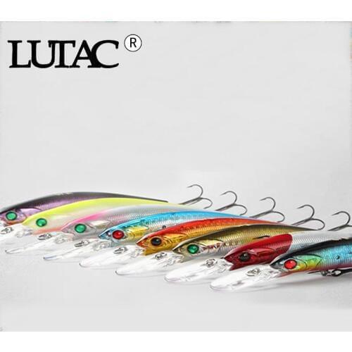 LUTAC hard bait minnow lure wobblers high quality abs plastic minnow fishing lures artificial bait China gears