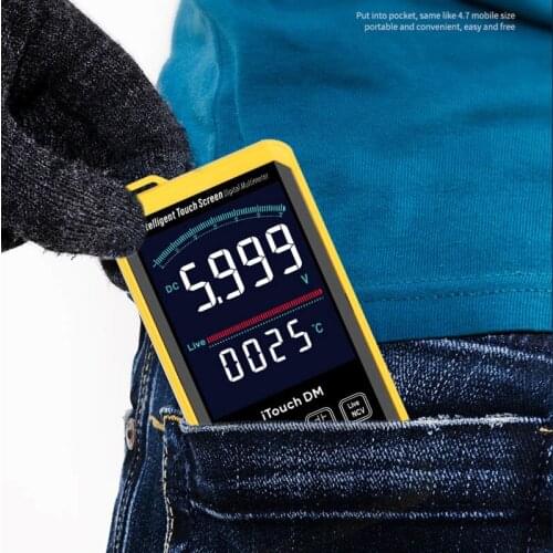 Mechanic Small Automatic Multimeter Digital Touch Screen AC DC Voltage Current Measurement
