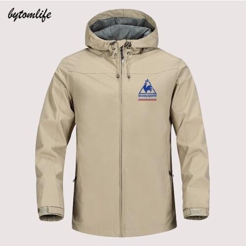 2021 Fashion Classic Le Coq Autumn Winter Sailing Hiking Outdoor Hooded Windproof Jacket Men Top Quality Soft Asian Size