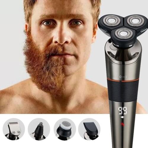 Mans Electric Shavers LCD Display Hair Clipper Beard Trimmer Rechargeable Hair Cutting Machine Barber Razor Cutter for Home
