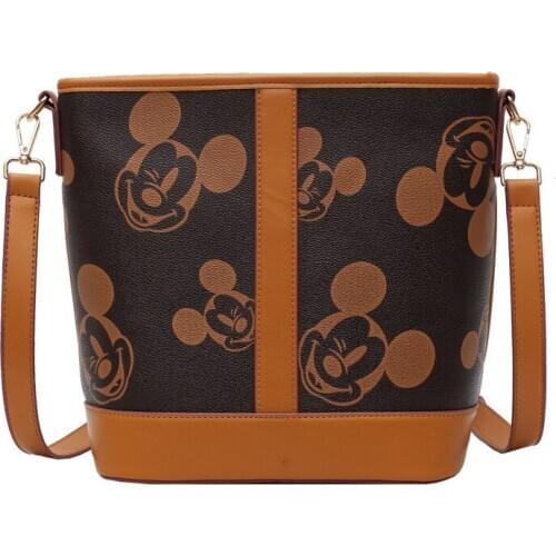 Disney mickey mouse new fashion messenger shoulder bag cartoon Mickey bucket bag shoulder messenger bag