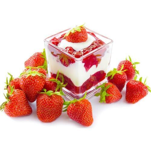 New 3D DIY Diamond Painting Fruit Strawberry And Milk Sewing Rhinestones Embroidery Cross Stitch Home Decoration Art Crafts Knit