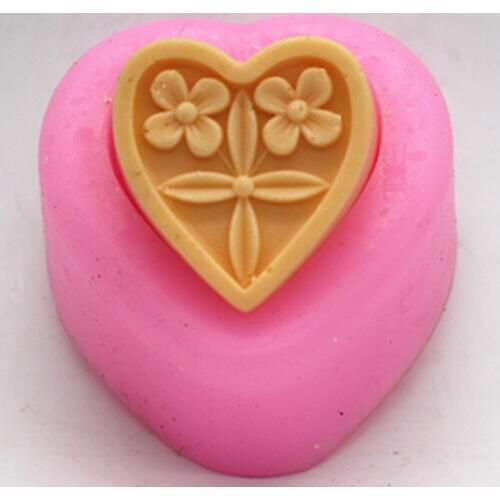 Wholesale!! 1pcs Small Two Flowers (C502) Silicone Handmade Soap Mold Crafts DIY Mold Soap Moulds