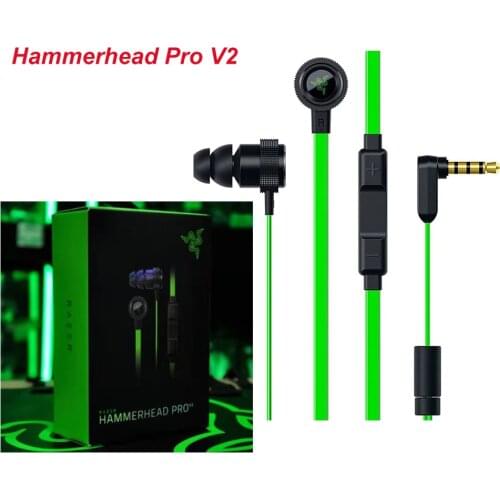 Wired earphones For Razer Hammerhead Pro V2 In-Ear earphone With Mic Headset Gaming Headset high quanlity wired headphones
