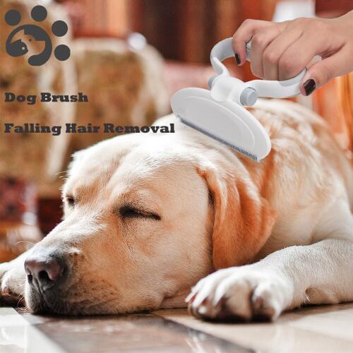 Comb For Dogs Pet Hair Remover Brush Pet Grooming Tool For Dog Remove Hair Cat Dogs Pet Grooming Shedding Metal Dog Comb Q007-S
