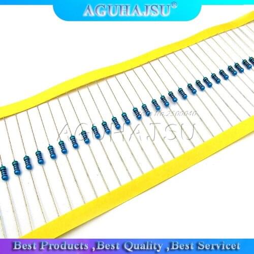10K 1/4W Metal Film Resistor 1% Colored Loop Resistor 0.25W Taping 100pcs/lot