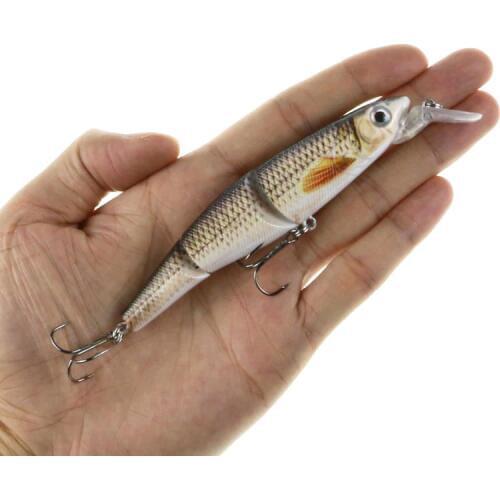 Multi Jointed Lifelike Minnow Fishing Bait 12cm 16.5g Swimbait Wobblers Lure Bass Pike Muskie Perch Fish Lure Rattling