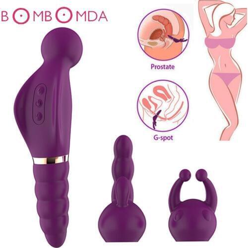Double Heads G spot Stimulate Vibrator Sex Toys For Woman Clitoris Stimulation Nipple Massager Female Masturbators Adult Product