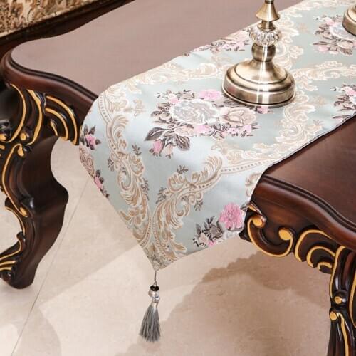 Modern European luxury embroidered Table Runner Tablecloth wedding TV tea table flags Dinner Mats series cushion cover
