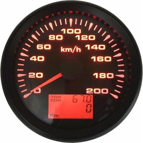 1pc New Style 85mm GPS Speedometers 0-200km/h Waterproof GPS Speed Odometer Device Trip Meters 9-32vdc for Car Truck Motorcycle