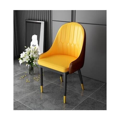 Light luxury dining chair family modern simple dining stool Nordic restaurant chair back iron ins web celebrity dining chair
