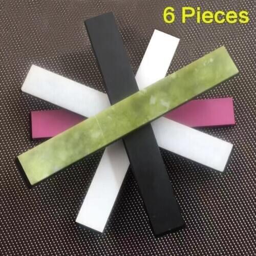 6 pieces set Fixed angle sharpener sharpener natural agate corundum ruby sharpening system petroleum stone sharpener knife