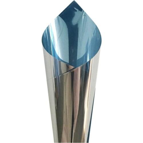 Top One Way Mirror Window Film Vinyl Self-adhesive Reflective Solar Film Privacy Window Tint for Home Blue Silver Glass Stickers