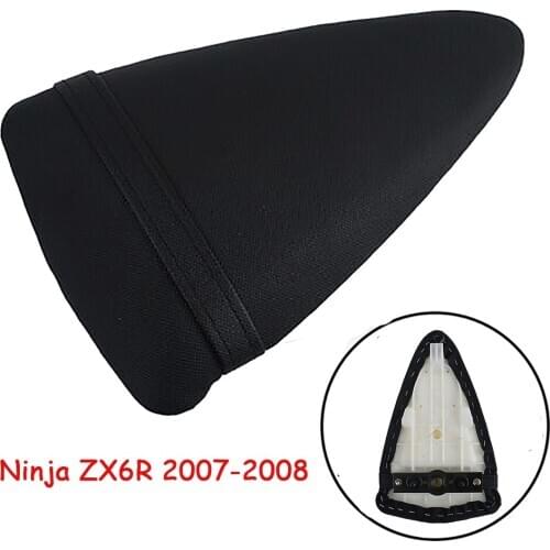 Motorcycle Rear Passenger Cushion Pillion Seat Pad Leather Seat Pillion For Kawasaki Ninja ZX6R ZX-6R 2007-2008