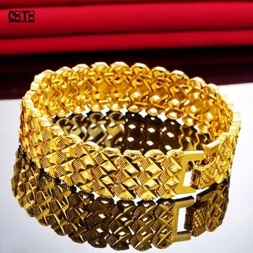 Gold Luxury Temperament Fashion Charm Bracelet Middle East Muslim Islamic Men Wedding Accessories Gift Jewelry Wholesale