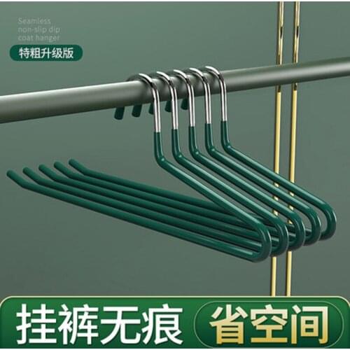 10pcs/Lot Open-Ended Pants Hangers Easy Slide Slim Space Saving Design with Non-Slip Rubber Coating for Trousers Slacks Skirts