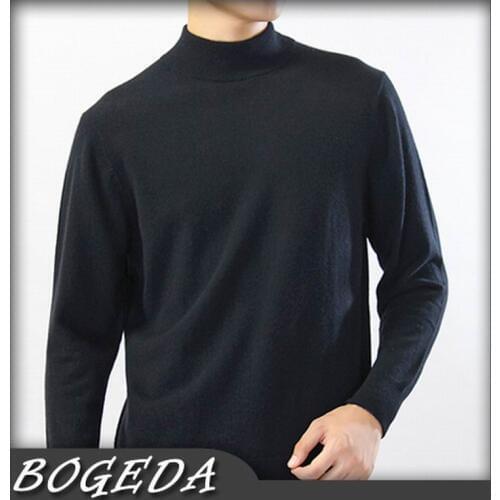 100%Cashmere sweater Men Business Pullover Black Gray Navy Turtleneck Natural Fabric High Quality Stock Clearance Free Shipping