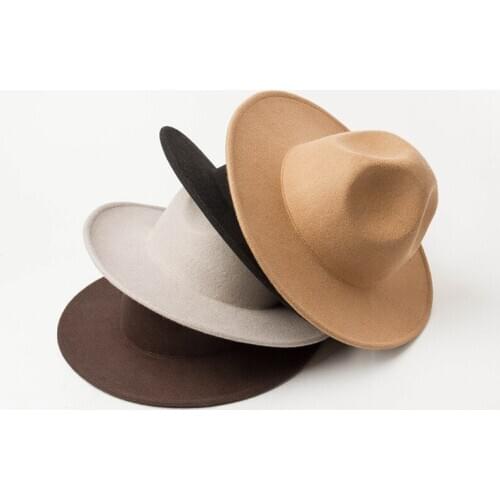202008-HH8183A WOOL Irregular Top fedoras hat cap men women leisure hat