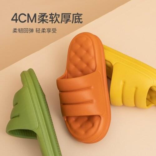 2021 Mute EVA Sofa Slides Women Thick Sole Soft Indoor Slippers Women Anti-slip Sandals Men Summer Platform