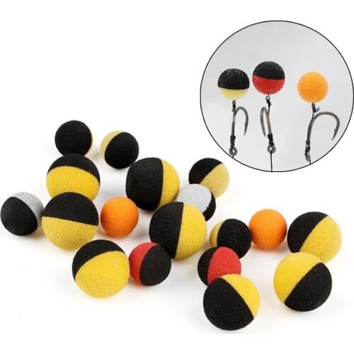 8/10PCS Foam Bait Carp Fishing Pop-up Boilies Baits Ball Hair Rig Ronnie Rig Lure EVA Fishing Tool Accessories