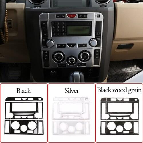 For Land Rover Discovery 3 LR3 2004-2009 ABS Car Central Mode Air Conditioning Button Decorative Frame CD Panel Trim Accessories