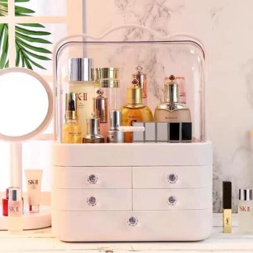 Big Capacity Make Up Organizer Cosmetic Storage Box Jewelry Container Desktop Drawer Makeup Organizer Display Case For Travel