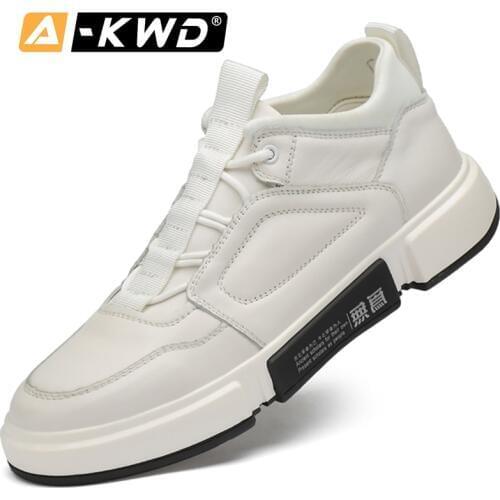 Black White Elevator Shoes for Men Breathable Mans Shoes Casual Genuine Leather Designer Shoes Height Increase 6CM turnschuhe 37