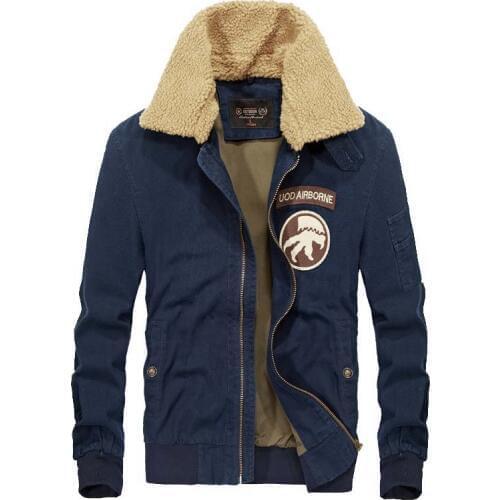 Spring Autumn Winter Jacket Mens Cotton Coat Warm Collar Casual Bomber Jacket Military Outwear Baseball Jacket Man Clothes