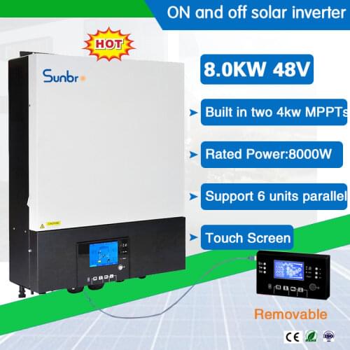 5000VA/5000W 48V Pure Sine Solar Inverter MPPT Charger Controller with 6PCS Parallel Function Off Grid Hybrid