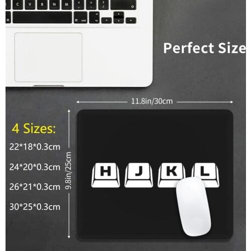 Hjkl-Navigation Keyboard Keys Design For Vim Hackers Mouse Pad DIY Print Cushion Coder Developer Editor Geek