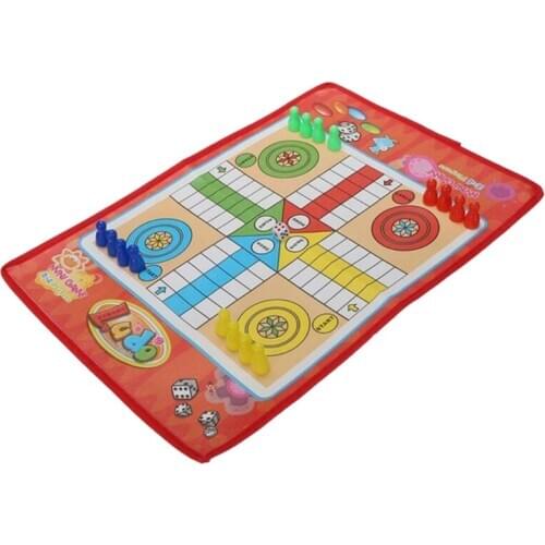 Kids Flight Chess Game Non-woven Chessboard Modern Ludo Chess Party Board Game