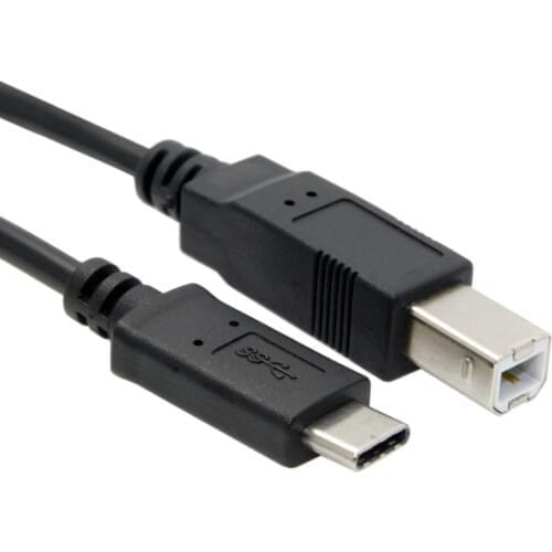 Xiwai USB-C USB 3.1 Type C Male Connector to USB 2.0 B Type Male Data Cable for Cell Phone & Notebook & Laptop