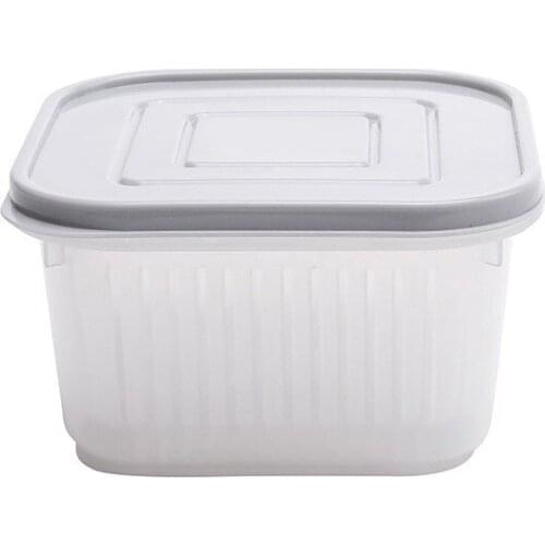 Ginger Garlic And Onion Storage Box Household Portable Square Plastic Transparent Water Storage Bowl