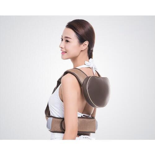 Lumbar Massager Kneading Vibrating Shoulder Massage Waist Shiatsu Massager Belt Health Care Equipment Acupuncture Body