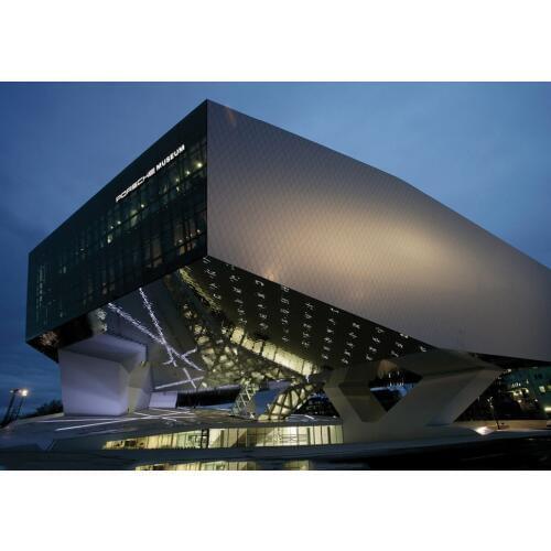 Metal Wrapped Magnets SOUVEMAG German Stuttgart Auto Museum Building Sights Tourist Metal Decoration Fridge Magnet 5258