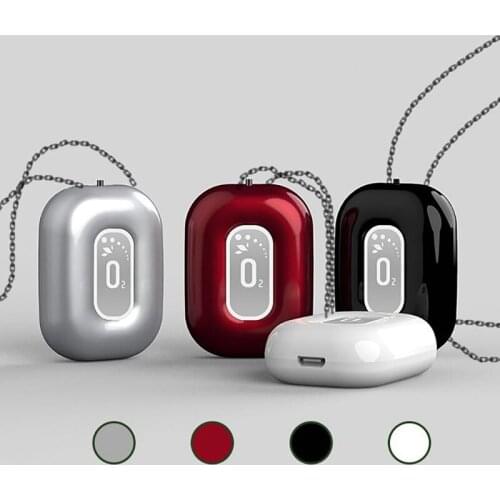 Fashionable Personal Wearable Mini Portable Negative Ion Necklace Hanging Neck Air Purifier Ionizer Generator