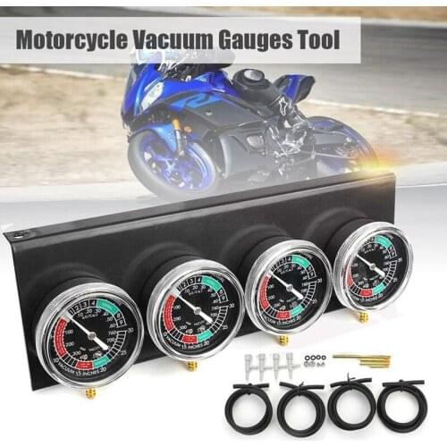 Motorcycle Carburetor Synchronizer Vacuum Gauges Tool Carb Vacuum Gauge Balancer for Yamaha/Honda/Suzuki Black