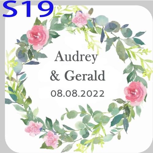 96pcs 4cm Customized Add Your Names and Date Wedding Stickers Invitations Seals Candy Favors Gift Boxes Paper Labels Adhesive