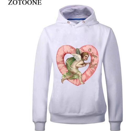 ZOTOONE Angel Love Patch Iron On Transfer A-level Washable Letter Patches For Kids Clothes DIY Appliqued embroidery Heat Press