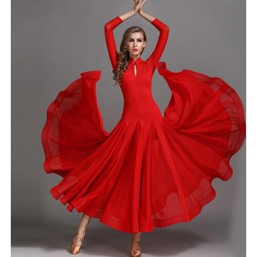 2021 New MY789 Lotus Design Lace Patchwork Latin Dance Dress Women Performance Modern Dance Dress Latino Dancewear