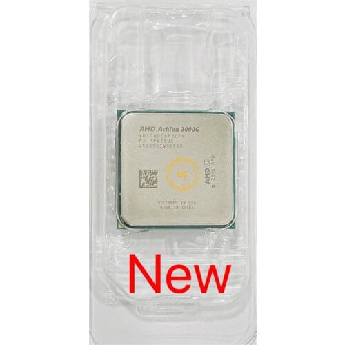 NEW AMD Athlon 3000G X2 3000G 3.5 GHz Dual-Core Quad-Thread CPU Processor YD3000C6M2OFH Socket AM4 New but without the cooler