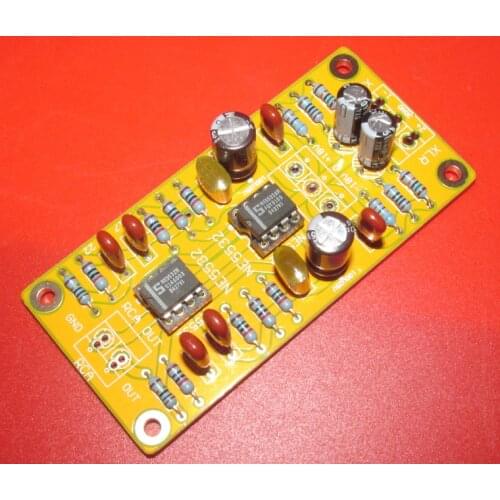 Updated Balanced XLR to Unbalanced RCA Preamplifier Headphone Dual OP AMP Circuit Board w/ NE5532 for AD826 AD827 OPA2134